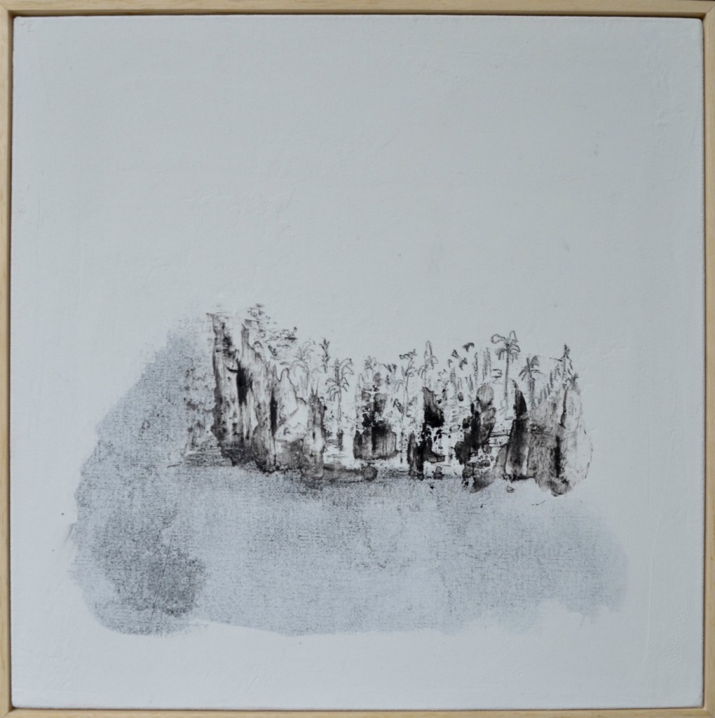 Oleoagua. Dibujo de petróleo crudo y pigmento mineral, de 30 x 30 cm. Fotografía: cortesía Blanca Botero.