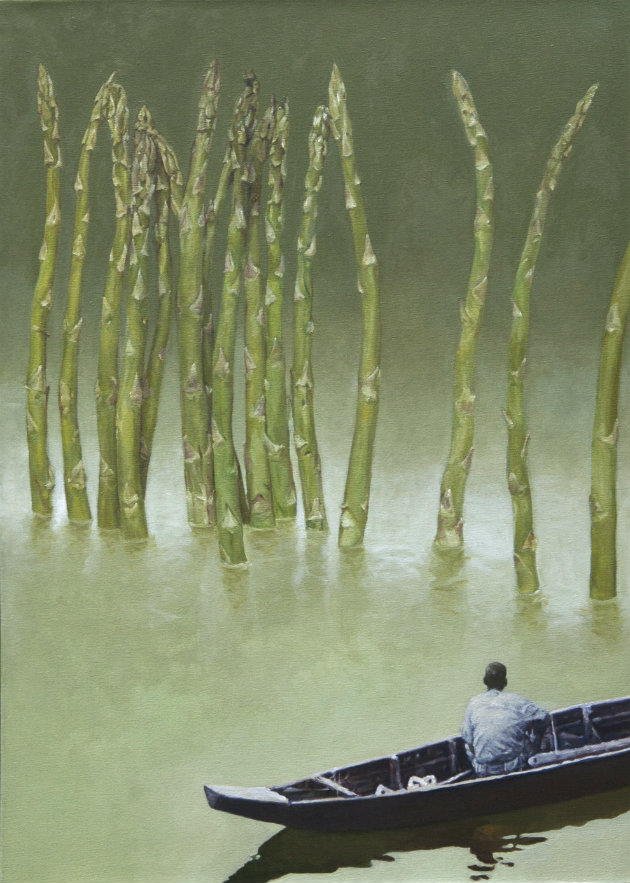 Juan Carlos Rivero. Recuerdos como metáforas No. 60. Óleo sobre lienzao. 70 x 50 cm. 2016. Fotografía: cortesía, Beatriz Esguerra Art.