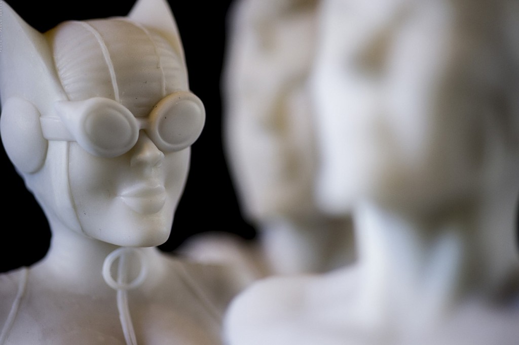 Detalle escultura de mármol ‘Catwoman’.