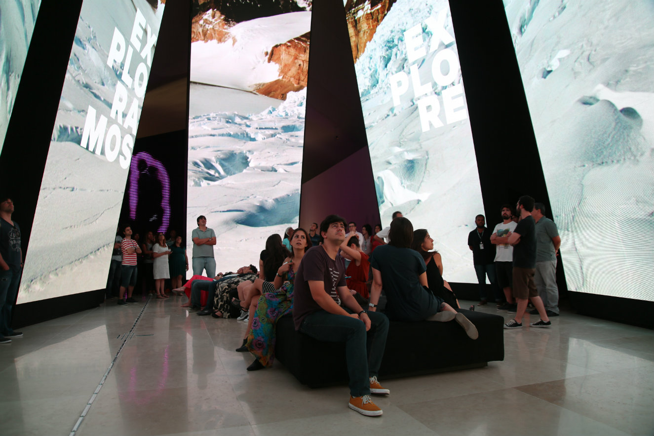 Fotografía: Bernard Lessa. Cortesía: Museo del Mañana. Parte de la sala dedicada al Antropoceno.