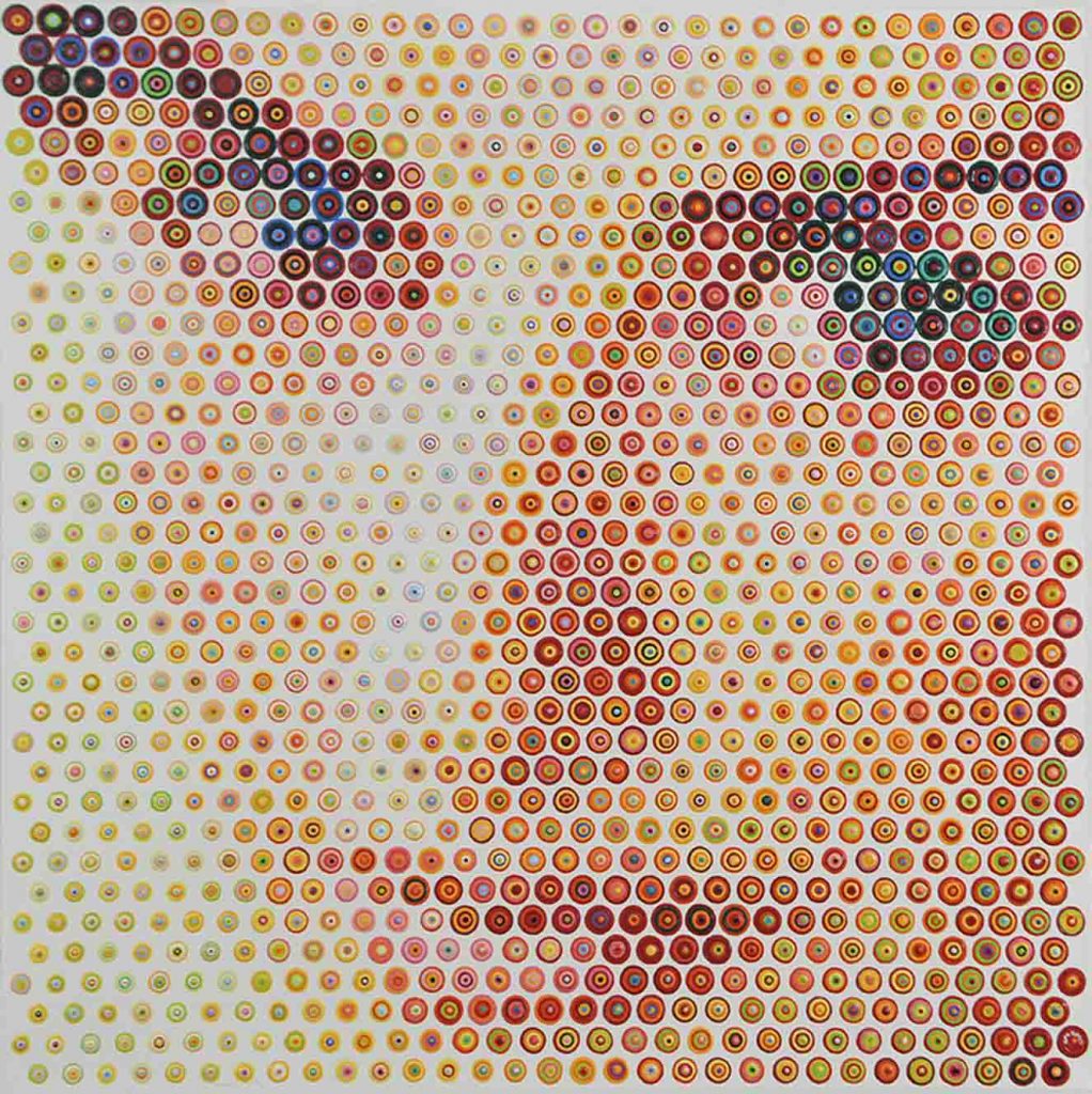 Penélope, de 120 x 120 cm, de Gavin Rain, de la Galeria Alfredo Ginocchio, en BARCÚ.