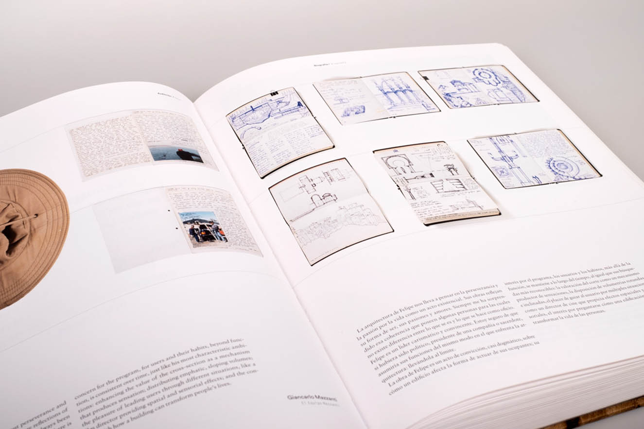 Este libro exhaustivo es tanto un compendio de su obra construida como un archivo de su trabajo cotidiano.